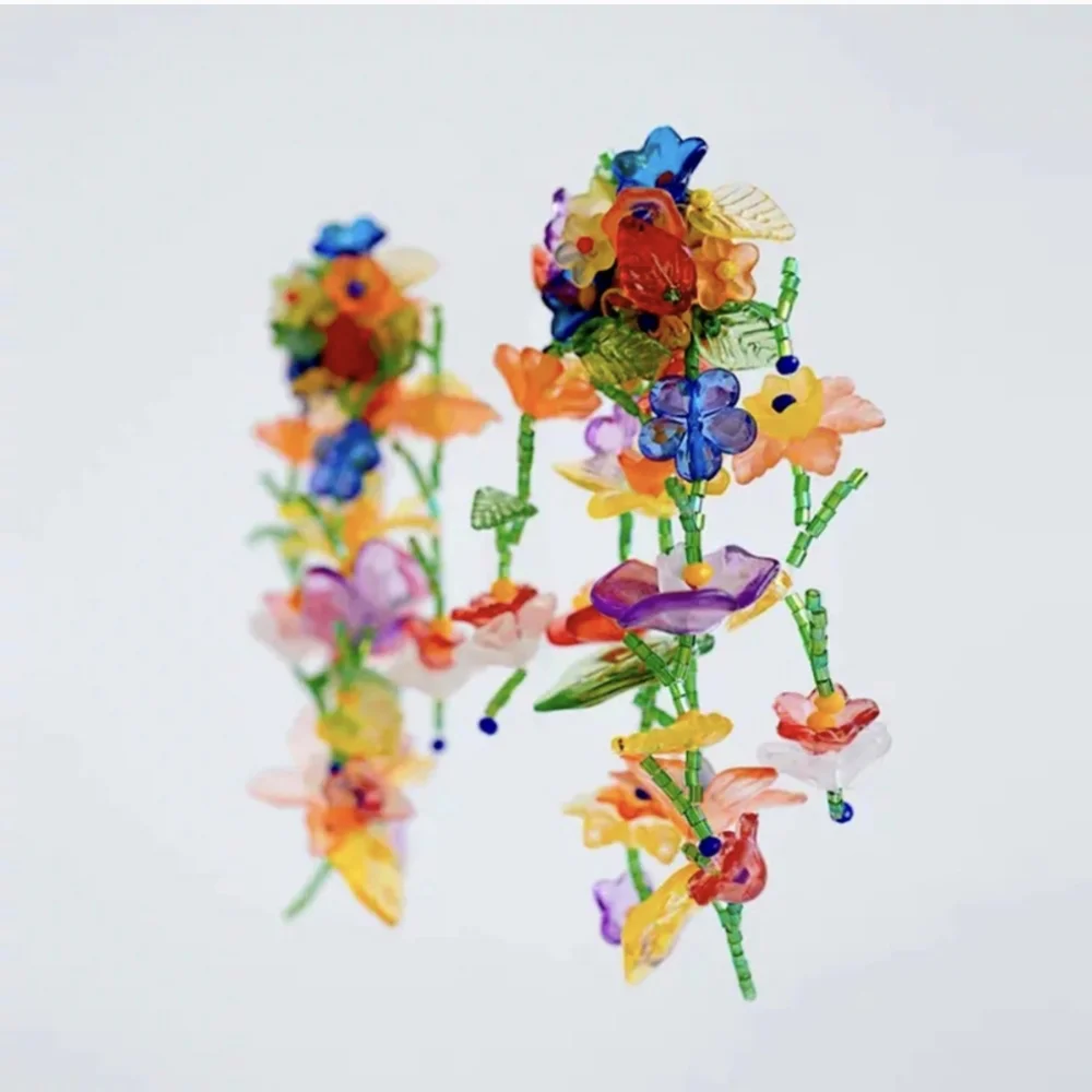 🆕 Cascading flower earrings - Picture 5 of 5